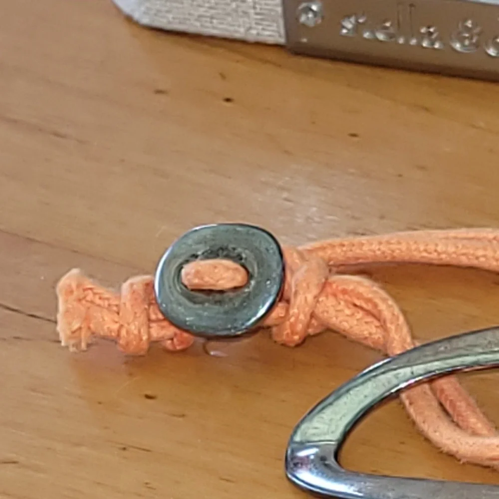 IPPOLITA Sterling Silver 925 Orange Double Cord Bracelet Button Clasp 9g